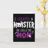 Ik Creëer een Monster Halloween Costume T-shirt vo Kaart (Gele Bloem)