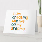 Ik creëer het leven van mijn dromen kaart (Achterkant)