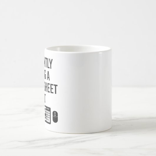 Ik Creëer in stilte een spreadsheet-adviseur cool Koffiemok (Center)