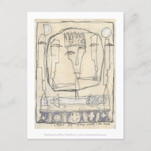 Ik creëer mijn verhaal waar ik koning ben. briefkaart