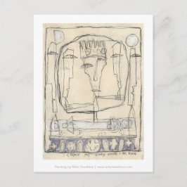 Ik creëer mijn verhaal waar ik koning ben. briefkaart