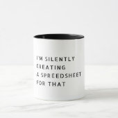 Ik Creëer stilletjes een spreadsheet voor die grap Mok (Midden)