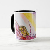 Ik creëerde het kleurrijke design op deze mok. mok (Voorkant links)