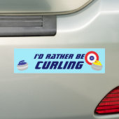 Ik Curl Liever Fun Ijs Sport Bumpersticker (Op auto)