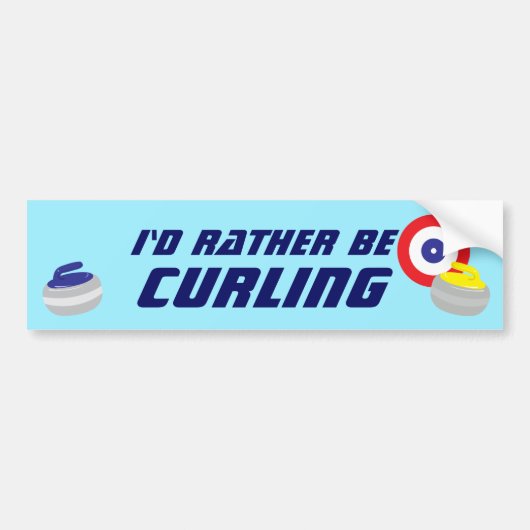 Ik Curl Liever Fun Ijs Sport Bumpersticker (Voorkant)