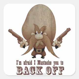Ik daag je uit. vierkante sticker