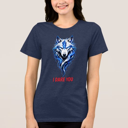 Ik daag je Wolf Grafische T-shirt (Voorkant)
