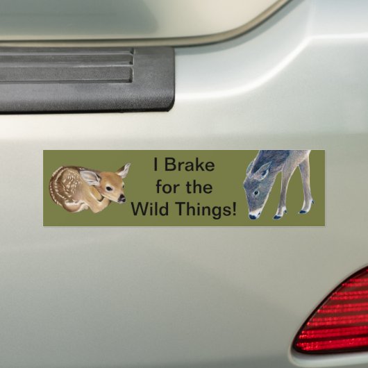 Ik daag uit voor de wilde dingen. bumpersticker (Op auto)