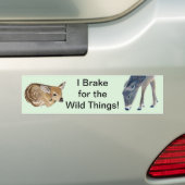 Ik daag uit voor de wilde dingen. bumpersticker (Op auto)