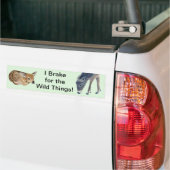 Ik daag uit voor de wilde dingen. bumpersticker (Op Truck)