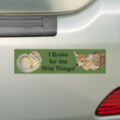 Ik daag uit voor de wilde dingen. Bumpersticker (Op auto)