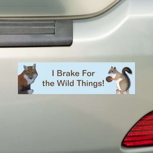 Ik daag uit voor de wilde dingen. bumpersticker (Op auto)