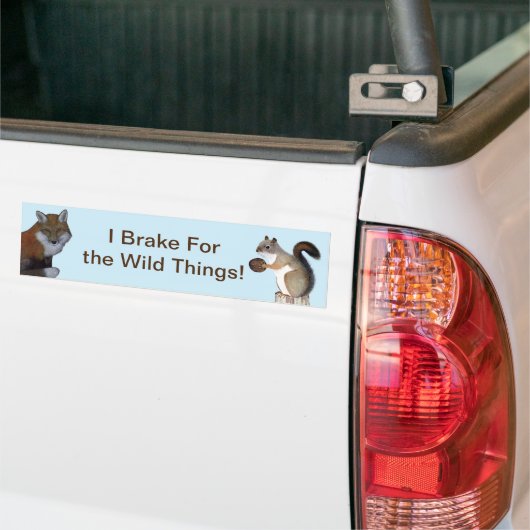 Ik daag uit voor de wilde dingen. bumpersticker (Op Truck)