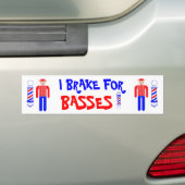 Ik daag voor bassen! bumpersticker (Op auto)