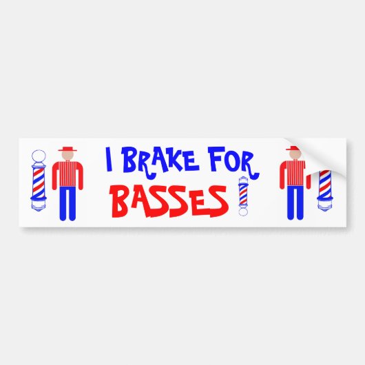 Ik daag voor bassen! bumpersticker (Voorkant)