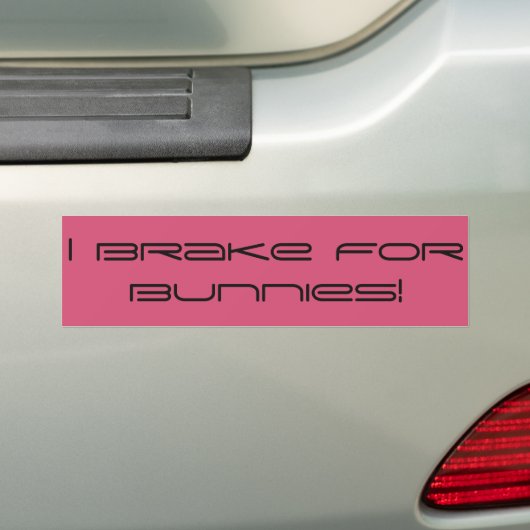 Ik daag voor Bunnies! Bumpersticker (Op auto)