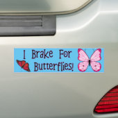 Ik daag voor Butterflies! Bumpersticker (Op auto)