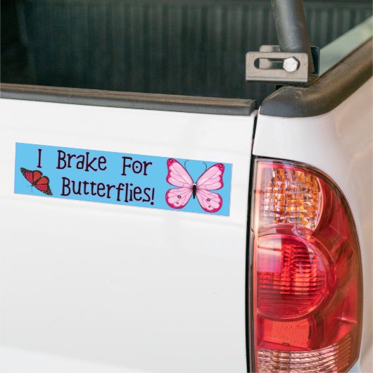 Ik daag voor Butterflies! Bumpersticker (Op Truck)