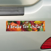Ik daag voor Chilies! Bumpersticker (Op auto)