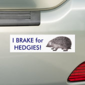 Ik daag voor HEDGIES! Sparen Egel Bumpersticker (Op auto)