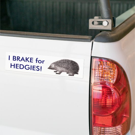 Ik daag voor HEDGIES! Sparen Egel Bumpersticker (Op Truck)