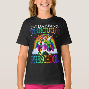 Ik dabbing door voorschoolse eenhoorn t-shirt