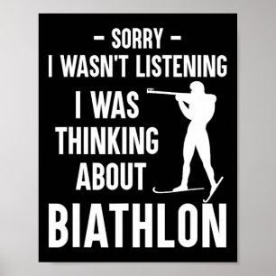 Ik dacht aan biathlon - skiën schieten Bi Poster
