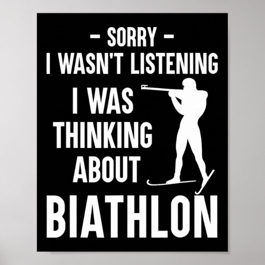 Ik dacht aan biathlon - skiën schieten Bi Poster (Voorkant)
