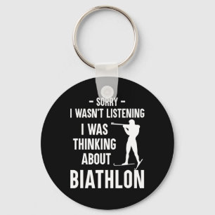 Ik dacht aan biatlon - skiën schieten biatlon sleutelhanger