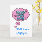 Ik dacht aan jou vandaag Wenskaart Kaart (Gele Bloem)