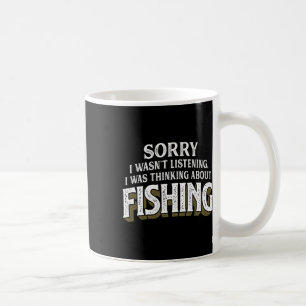 Ik dacht aan vissen - Grappig vissen cadeau Koffiemok