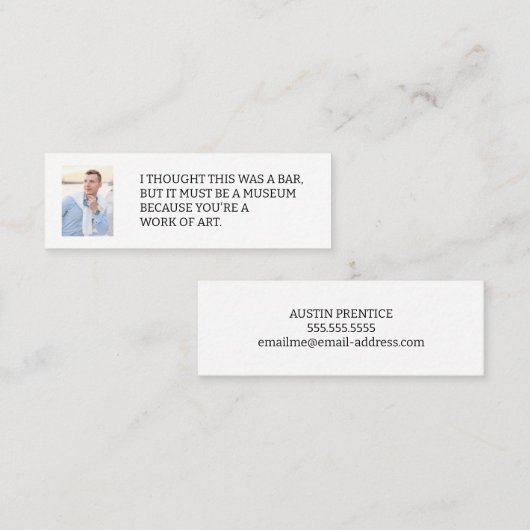 Ik dacht dat dit een bar foto dating visitekaartje (Voorkant / Achterkant)