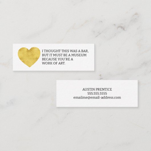 Ik dacht dat dit een leuk datingvisitekaartje was mini visitekaartje (Voorkant / Achterkant)