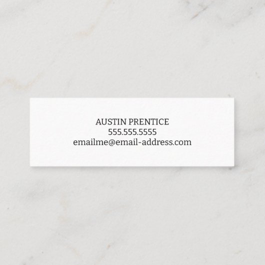 Ik dacht dat dit een leuk datingvisitekaartje was mini visitekaartje (Achterkant)