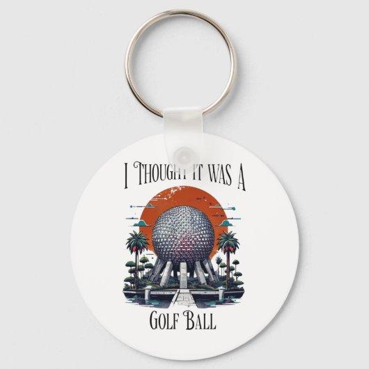Ik dacht dat het een golfbal was Golf liefhebber G Sleutelhanger (Voorkant)