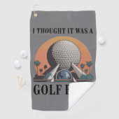 Ik dacht dat het een golfbal was, grappige golflie golfhanddoek (Insitu)