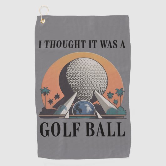 Ik dacht dat het een golfbal was, grappige golflie golfhanddoek (Voorkant)
