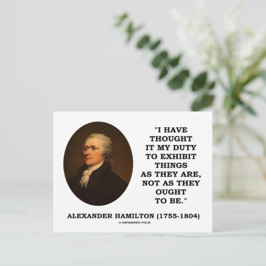 Ik dacht dat het mijn plicht was om dingen te vert briefkaart (Staand voorkant)