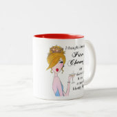 "Ik dacht dat ik prins Charming trouwde, maar..."  Tweekleurige Koffiemok (Voorkant rechts)