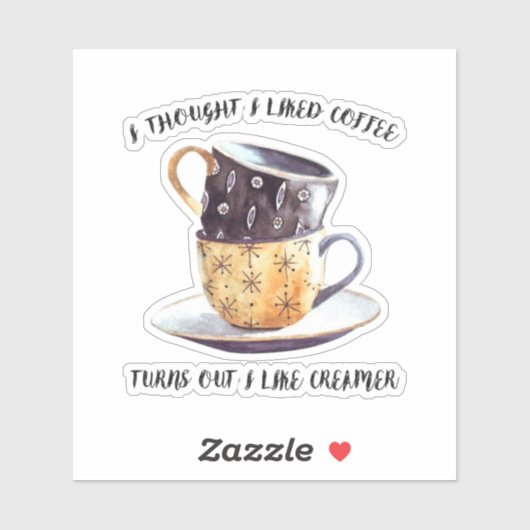 Ik dacht dat ik van koffie hield... bleek dat ik v sticker (Vel)