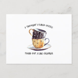 Ik dacht dat ik van koffie hou aankondigingskaart