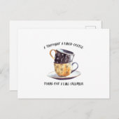 Ik dacht dat ik van koffie hou aankondigingskaart (Voorkant / Achterkant)