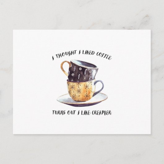 Ik dacht dat ik van koffie hou aankondigingskaart (Voorkant)