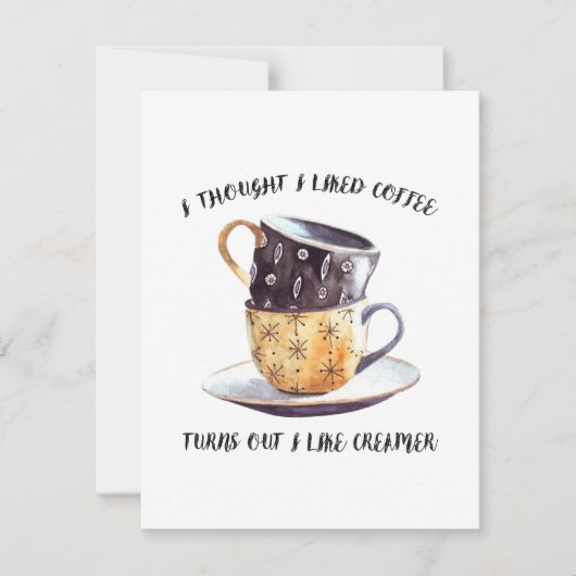 Ik dacht dat ik van koffie hou kaart (Voorkant)