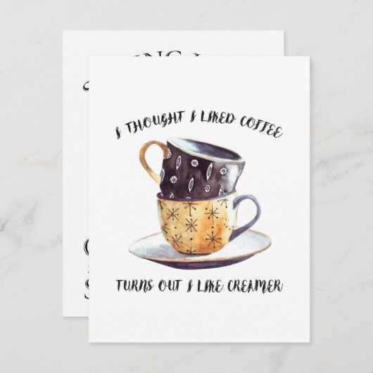 Ik dacht dat ik van koffie hou kaart (Voorkant / Achterkant)