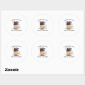 Ik dacht dat ik van koffie hou ronde sticker (Vel)