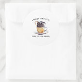 Ik dacht dat ik van koffie hou ronde sticker (Tas)