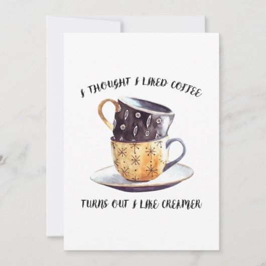 Ik dacht dat ik van koffie hou save the date (Voorkant)