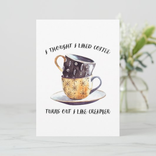 Ik dacht dat ik van koffie hou save the date (Staand voorkant)