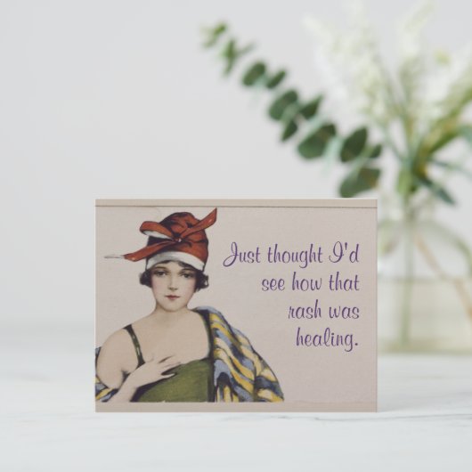 "Ik dacht dat ik zou zien hoe die uitslag genezend Briefkaart (Staand voorkant)